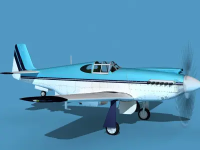 North American A-36A Apache S01 Racer 3D model