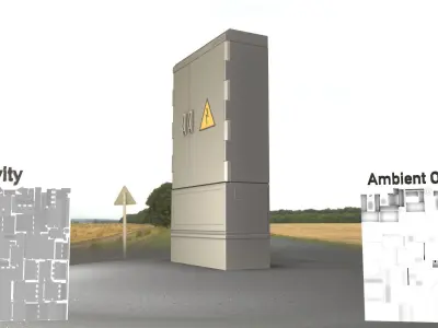 Electrical Distribution Cabinet 57 Low-poly 3D model