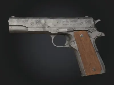 Colt 1911 game-ready 3D model