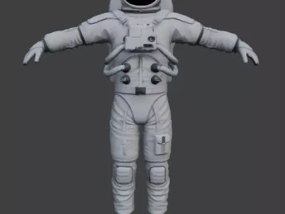 astronaut spacesuit low poly Low-poly 3D model get