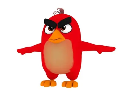Angry bird Low-poly 3D model