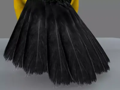 Blue winged mountain tanager Rigged Skinned with Blend shapes 3D model