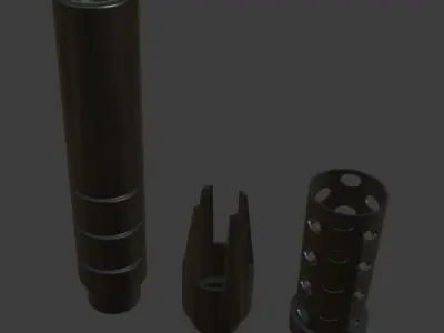 Low Poly Pistol Free low-poly 3D model