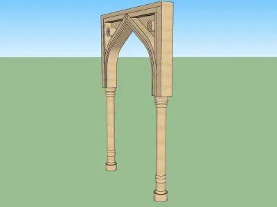indian jodhpuri stone arch 3d modal Low-poly 3D model