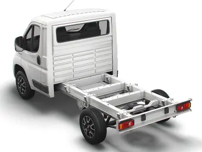 Fiat Ducato Chassis Truck Single Cab 3000WB 2022 3D model