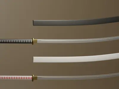 Katana Japanese Sword  3D model