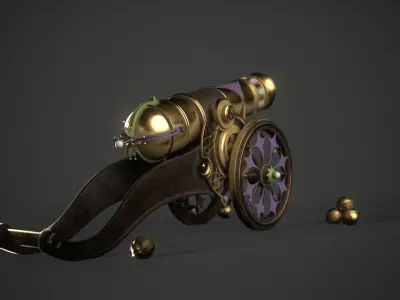 Cannon 3D model