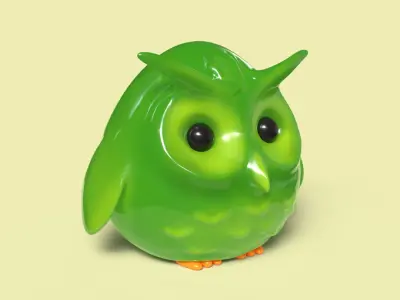 Owl glass figurine Free 3D model