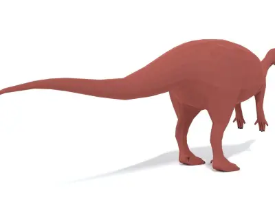 Low Poly Cartoon Camptosaurus Dinosaur Low-poly 3D model
