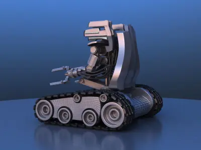 Track Drive Battle Robot 3D model