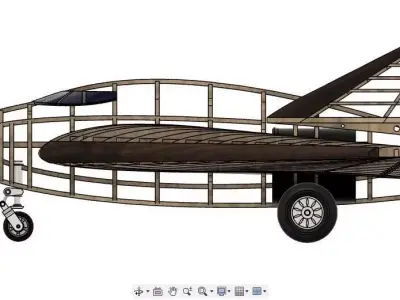 Northrop XP79b Flying Ram 3D model