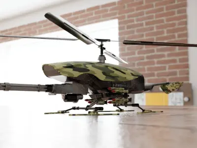 BotCopter Low-poly 3D model