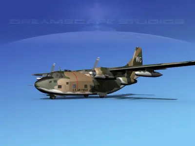 Fairchild C-123K Provider V08 3D model