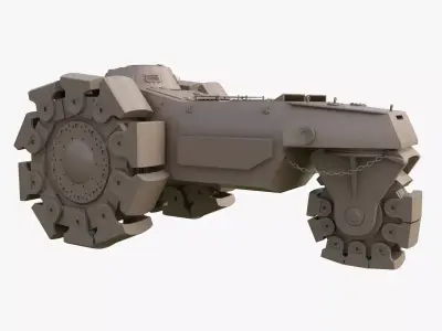 Alkett VsKfz 617 Minenrumer Clay Mental Ray 3D model