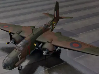 Douglas Boston Mk-3 - A-20B 3D model