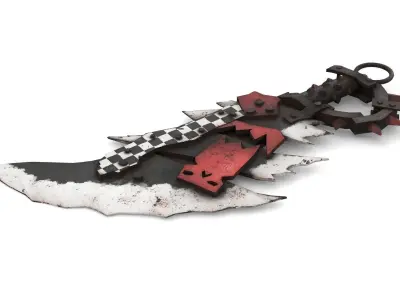 Orc Battle Axe 3 Low-poly 3D model