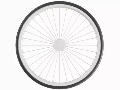 Bicycle Tire Set Low-poly 3D model