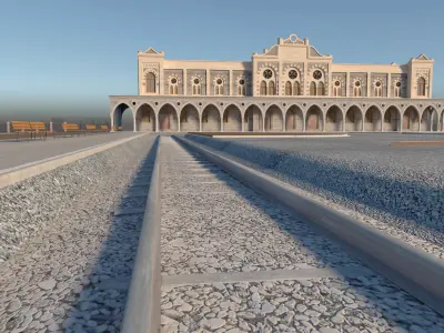 Old Train Station 3D model