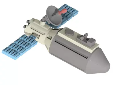 Space Satellite Toy 3D print model
