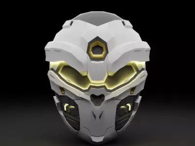 CYBERPUNK SKULL HELMET 3D model