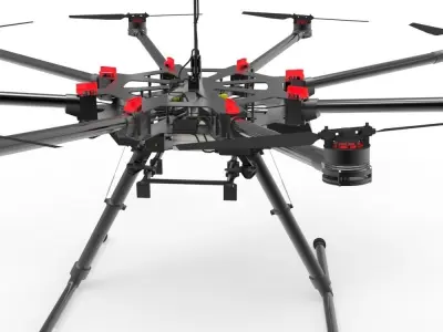  DJI S900 Camera Drone Low-poly 3D model