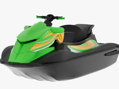 High-Quality 3D Jet Ski Model Low-poly 3D model