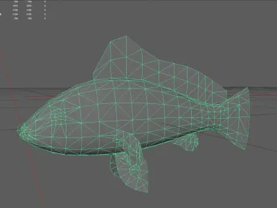 Seabass Low-poly 3D model