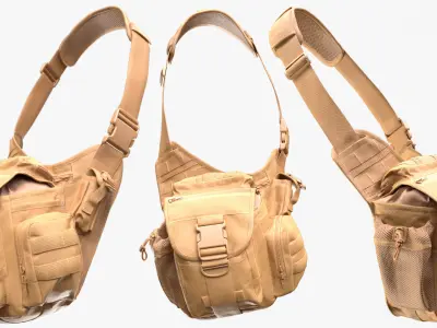 Shoulder Bag 126 - All MH Bodies and UE5 Skeletons - Rigged Low-poly 3D model