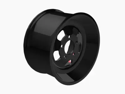 Sander 750 series drag rear wheel Low-poly 3D model