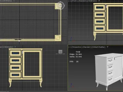 Chest of Drawers Free 3D model buy