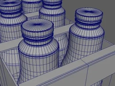 Beverage Branding Package No6 6Pack Low-poly 3D model