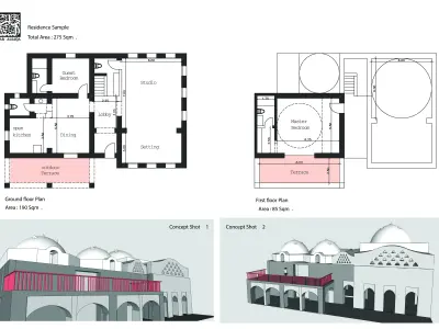 Traditional vernacular villas  3D model