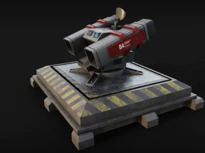 Samsite Surface to air missile system Low-poly 3D model