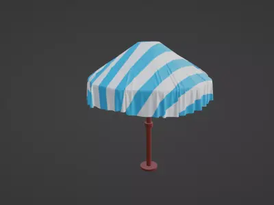 sunshade - umbrella - Patio Parasol Low-poly 3D model