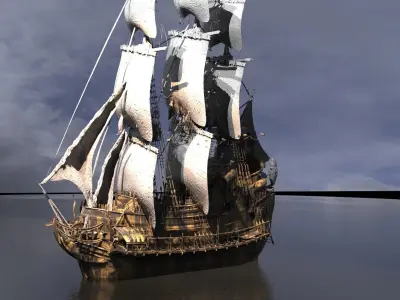 Tudor King Henry Ship 2 3D model