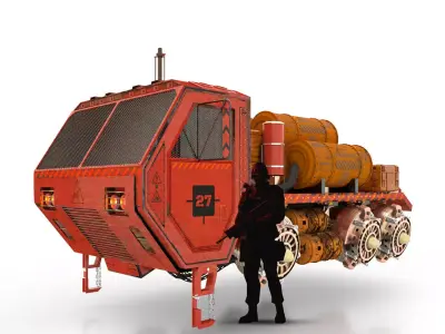 Aircraft tanker truck 3D model