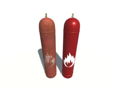 Gas bottle 3D model