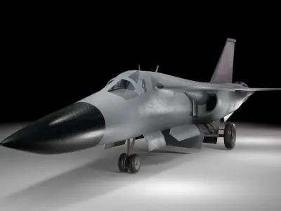 General Dynamics F-111 Aardvark jet  Low-poly 3D model