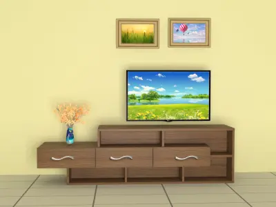 Modern TV Stand  Free 3D print model