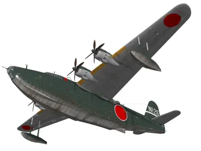 Kawanishi H8K Emily Type12 early 3D model