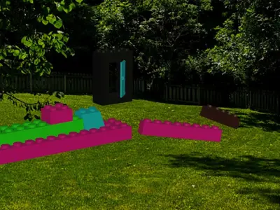 Lego Block modular Free 3D model