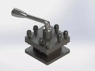 Lathe TOS SV18RA Tool Post Free 3D model