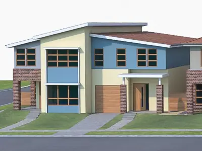 Townhouse 03 Low-poly 3D model