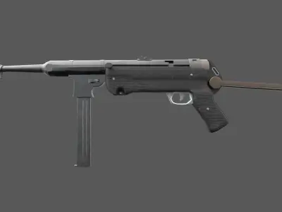 MP40 - German WW2 Weapon Low-poly 3D model