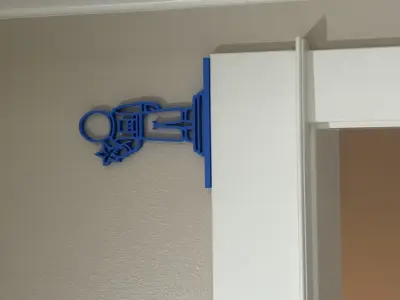 SURREAL ASTRONAUT WITH STAR DOOR TOPPER - SPACE ART INSPIRED 3D print model