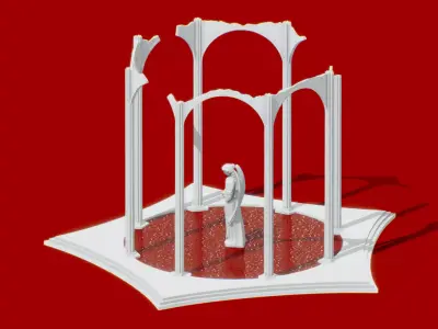 Blood Temple Free low-poly 3D model
