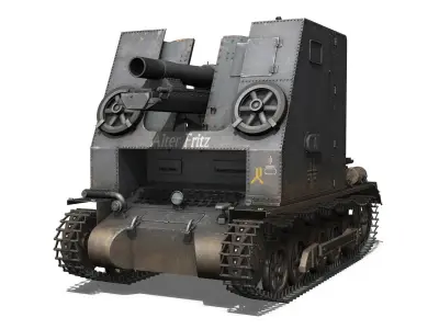 Sturmpanzer 1 - Bison - Alter Fritz - 2PzDiv 3D model