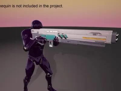 Modern Sci-Fi Rifles Bundle 3 3D model