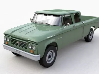 Dodge Power Wagon Crew Cab Truck 1964 3D model