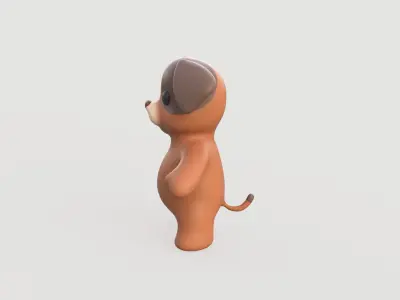 Little animal baby - Dog cute - Character014 Low-poly 3D model